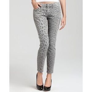 Current/Elliott ‘The Stiletto’ Jeans in Gray Leopard